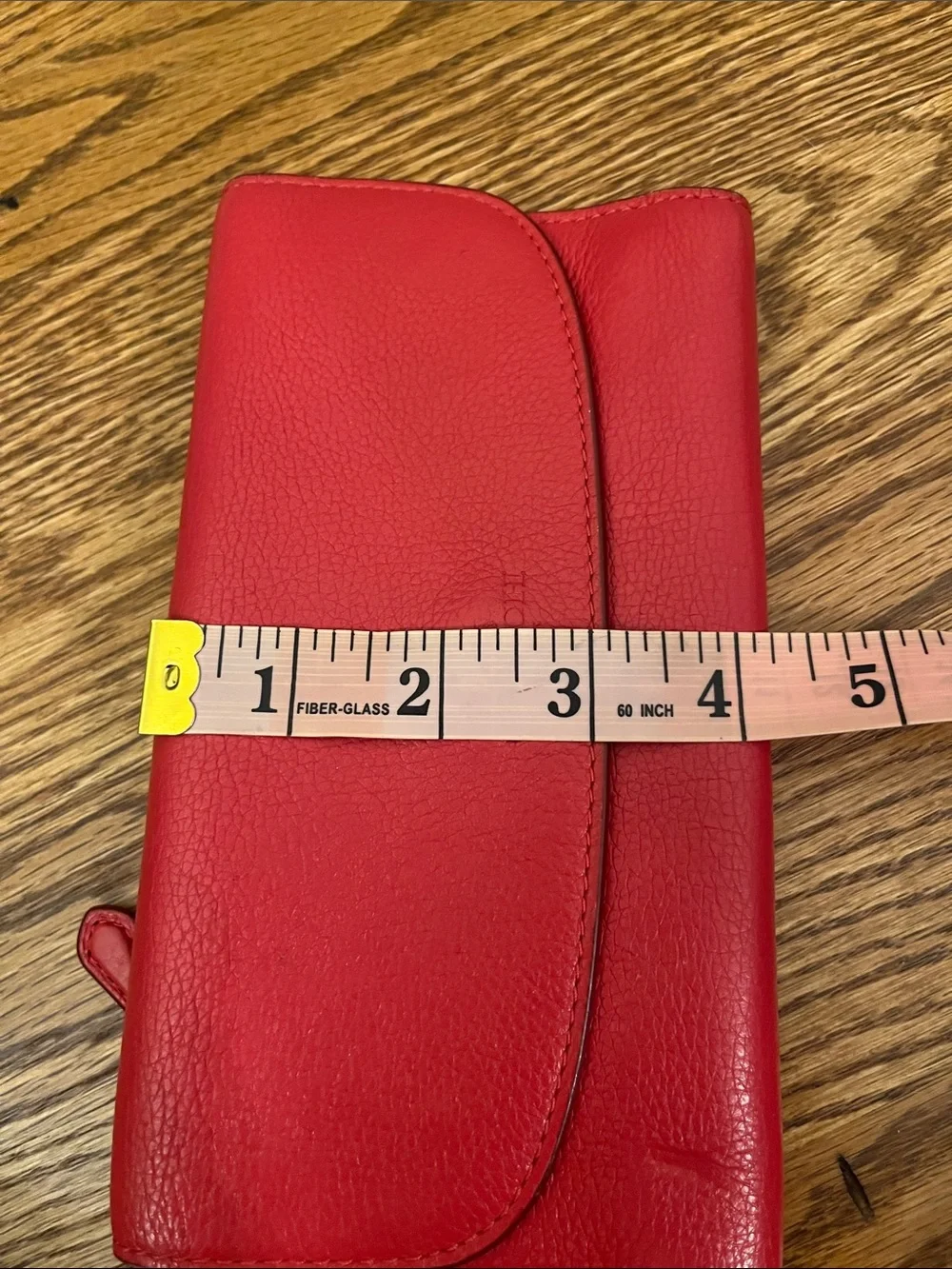 Coach Madison Pebbled Leather Slim Envelope Checkbook Wallet (Style F52715)